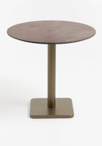 Brest bistrotafel stone rust D80cm - Goud