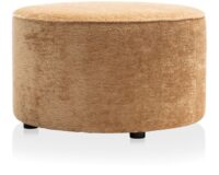 Roan poef rond H44cm - Okergeel