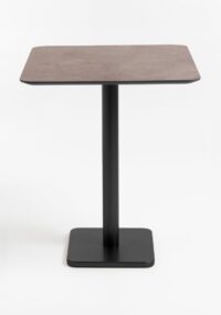 Brest table de bar stone rust 75x75cm - Noir