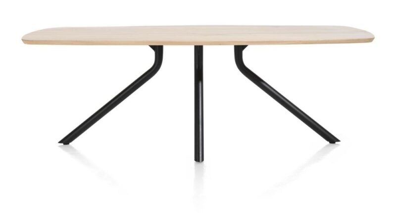 Arvada, Tafel 190 X 100 Cm. - Ovaal - Centrale Poot Lang - Natural - Afbeelding 1
