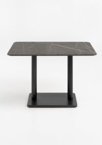 Brest bistrotafel marble onyx 120x75cm - zwart