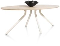 Arvada, table 220 x 110 cm. - ellipse - pied central Nebbia - Naturel Nebbia - Image 3