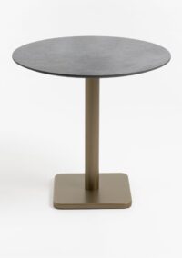 Brest bistrotafel stone anthracite D80cm - Goud