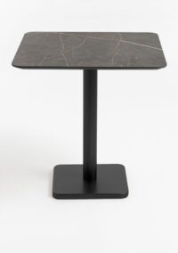 Brest bistrotafel marble onyx 75x75cm - zwart