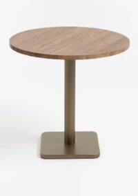 Brest bistrotafel vintage oak D80cm - Goud