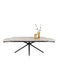 Lattina, uitschuiftafel 200 (+ 2 x 50 cm) x 100 cm - Creme - Afbeelding 3