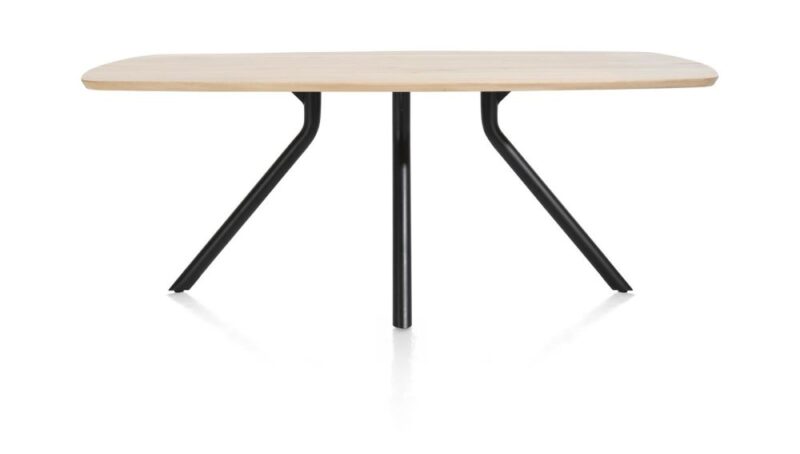 Arvada, Tafel 160 X 100 Cm. - Ovaal - Centrale Poot Kort - Natural - Afbeelding 1