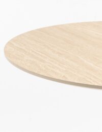 Brest table de bistro Travertine D80cm - noir - Image 2