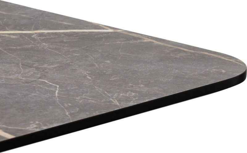 Brest Table De Bar Marble Light Grey 75X75Cm - Noir - Image 3