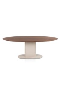 Brianza, eetkamertafel 210 x 100 cm - walnoot fineer - Creme - Afbeelding 2