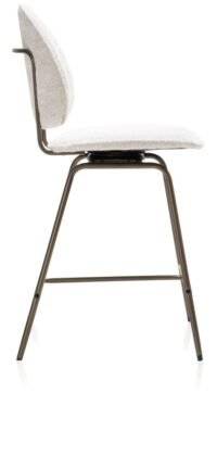 Kjel barstoel - champagne frame - Creme - Afbeelding 2