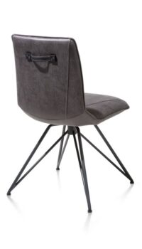 Mac, eetkamerstoel - off black frame - Rocky + greep Catania zwart - off black - Afbeelding 3