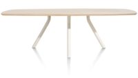 Arvada, tafel 220 x 110 cm. - ovaal - centrale poot Nebbia - Naturel Nebbia - Afbeelding 3