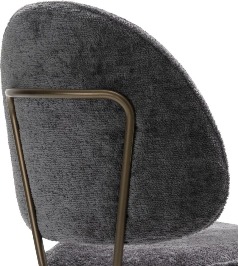 Kjel Chaise De Bar - Champagne - Anthracite - Image 3