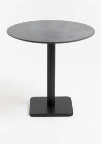 Brest bistrotafel stone anthracite D80cm - zwart