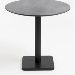 Brest bistrotafel stone anthracite D80cm - zwart