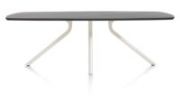 Arvada, tafel 220 x 110 cm. - ovaal - centrale poot Nebbia - Onyx Nebbia