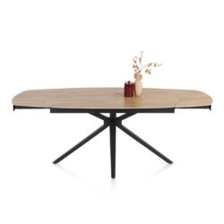 Lattina, uitschuiftafel 140 (+ 2 x 30 cm) x 100 cm - Ceramic oak natural