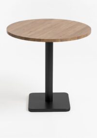 Brest bistrotafel vintage oak D80cm - zwart