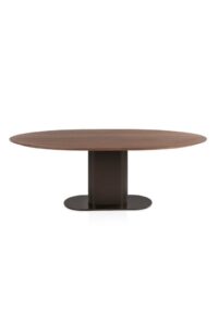 Brianza, eetkamertafel 210 x 100 cm - walnoot fineer - Steel Brown - Afbeelding 2