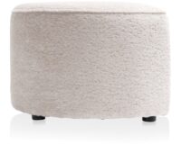 Roan poef maan H44cm - Creme - Afbeelding 2