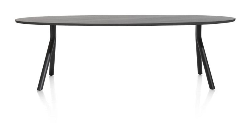 Arvada, Table 250 X 110 Cm. - Ellipse - Pieds Sur Le Côté - Onyx - Image 1