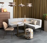 Brest bistrotafel Travertine 120x75cm - Goud - Afbeelding 3