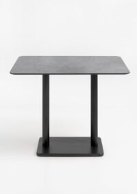 Brest table de bar stone anthracite 120x75cm - Noir