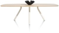 Arvada, tafel 250 x 110 cm. - ovaal - centrale poot Nebbia - Naturel Nebbia - Afbeelding 2