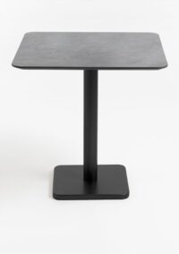 Brest table de bistrot stone anthracite 75x75cm - noir