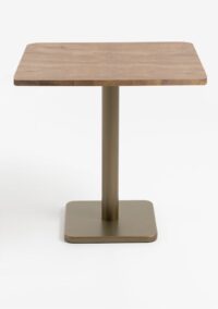 Brest bistrotafel vintage oak 75x75cm - Goud