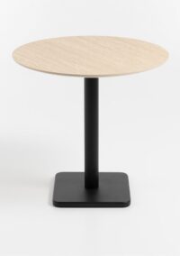 Brest table de bistro Travertine D80cm - noir