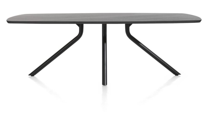 Arvada, Tafel 220 X 110 Cm. - Ovaal - Centrale Poot Lang - Onyx - Afbeelding 1