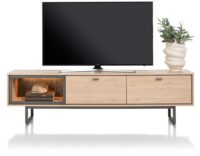 Helsinki, lowboard 200 cm. - 2-laden + 1-niche (+ LED)