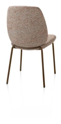 Fae, eetkamerstoel - 4-pootjes steelbrown - stof Bellini - koper - Afbeelding 2