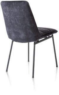 Aurora, chaise - pieds noir - tissu Karese - noir - Image 3