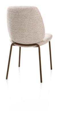 Fae, eetkamerstoel - 4-pootjes steelbrown - stof Bellini - Creme - Afbeelding 2