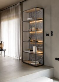 Helsinki, boekenkast 80 cm. - 5-niches (+ LED) - Afbeelding 2