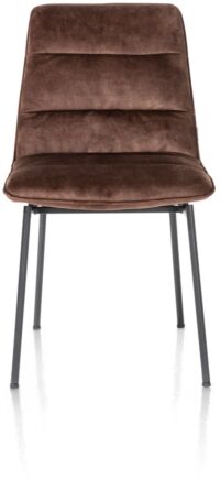 Aurora, chaise - pieds noir - tissu Karese - Espresso