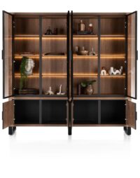 Pavarotti, buffet 210 cm - 4-deuren + 4-glasdeuren (+ LED) - Afbeelding 3