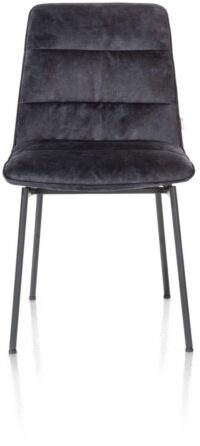 Aurora, chaise - pieds noir - tissu Karese - noir