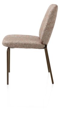 Fae, eetkamerstoel - 4-pootjes steelbrown - stof Bellini - koper - Afbeelding 3