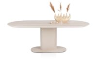 Brianto, table 210 x 100 cm - plateau ceramique Travertin - Creme