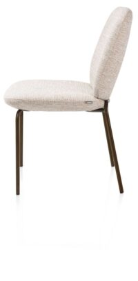 Fae, eetkamerstoel - 4-pootjes steelbrown - stof Bellini - Creme - Afbeelding 3