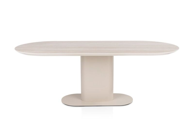 Brianto, Table 210 X 100 Cm - Plateau Ceramique Travertin - Creme - Image 2