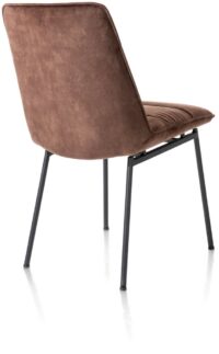 Aurora, chaise - pieds noir - tissu Karese - Espresso - Image 3