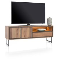 Trapani, lowboard 160 cm - 2-deuren + 1-lade + 1-niche (+ LED) - Afbeelding 2