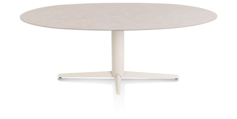 Saluti, Table Ellips 210 X 105 Cm. - Centrale Poot - Cr&egrave;me - Light Sand - Image 1