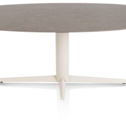 Saluti, EETKAMERTAFEL ELLIPS 210 X 105 CM. - CENTRALE POOT - CRÈME - Lava
