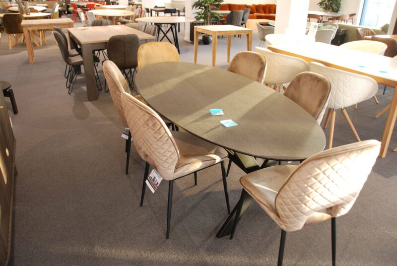 Solden Tafel Keramiek Op Glas Ovaal - Afbeelding 1